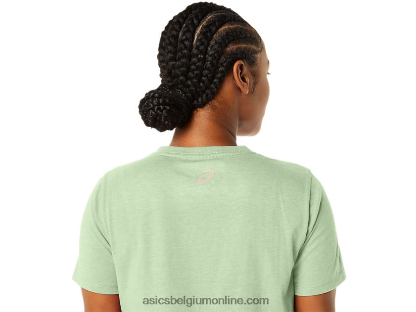 vrouwen strepen v-hals V6HXR22214 fluister groene heide Asics