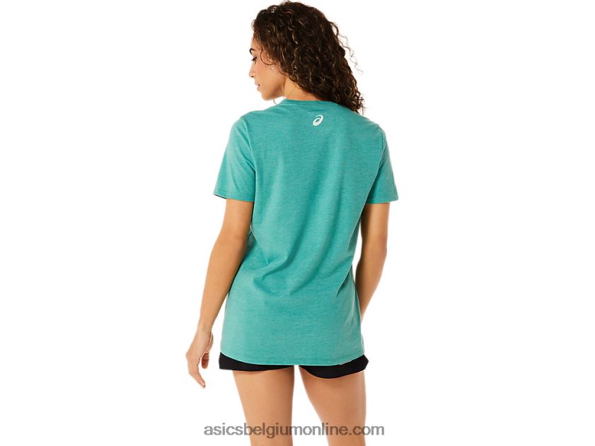 vrouwen strepen v-hals V6HXR22831 salie heide Asics