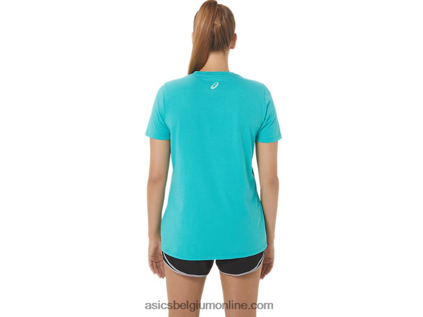 vrouwen strepen v-hals V6HXR22970 zee glas Asics