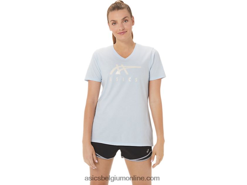 vrouwen strepen v-hals V6HXR22971 zachte lucht Asics