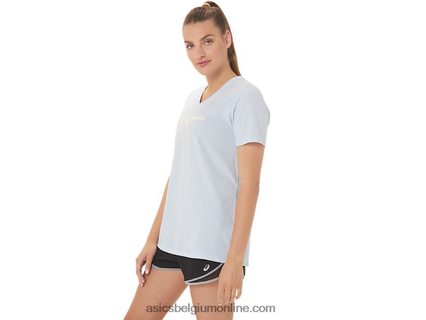 vrouwen strepen v-hals V6HXR22971 zachte lucht Asics