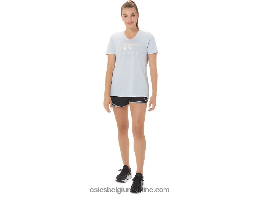vrouwen strepen v-hals V6HXR22971 zachte lucht Asics