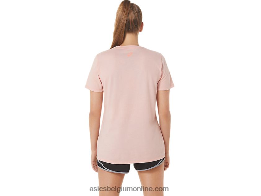 vrouwen strepen v-hals V6HXR23047 berijpte roos Asics