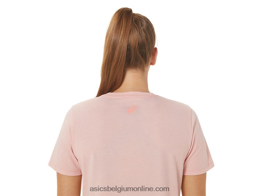 vrouwen strepen v-hals V6HXR23047 berijpte roos Asics