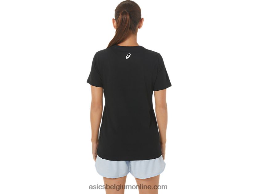 w orc lichtgevend klein logo ss crew V6HXR22732 prestatie zwart Asics