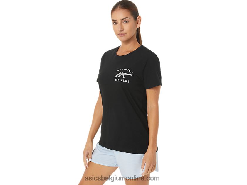 w orc lichtgevend klein logo ss crew V6HXR22732 prestatie zwart Asics