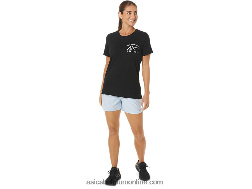 w orc lichtgevend klein logo ss crew V6HXR22732 prestatie zwart Asics