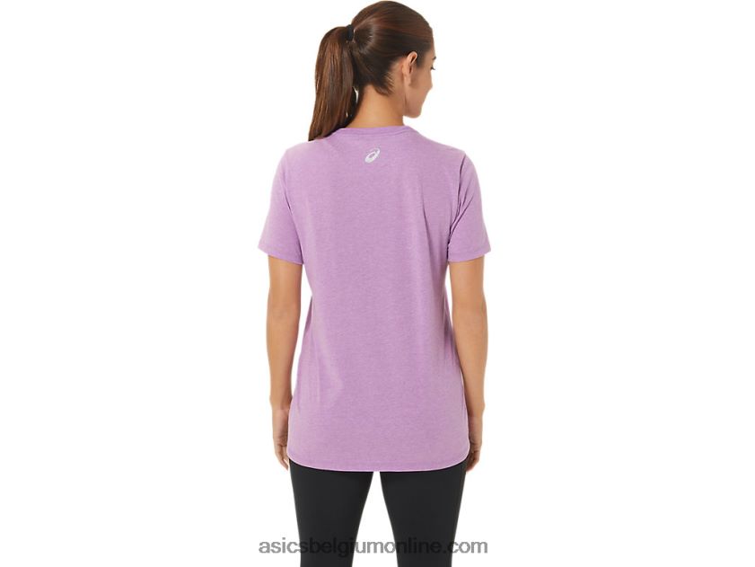 w orc lichtgevend klein logo ss crew V6HXR22734 orchidee heide Asics