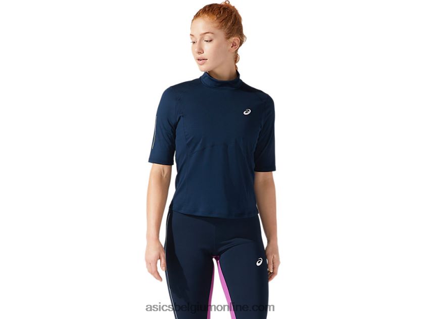 zichtbaarheid top met korte mouwen voor dames V6HXR24064 frans blauw Asics