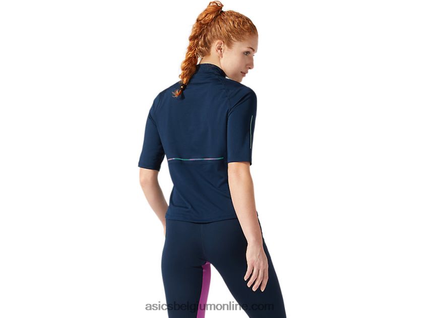 zichtbaarheid top met korte mouwen voor dames V6HXR24064 frans blauw Asics