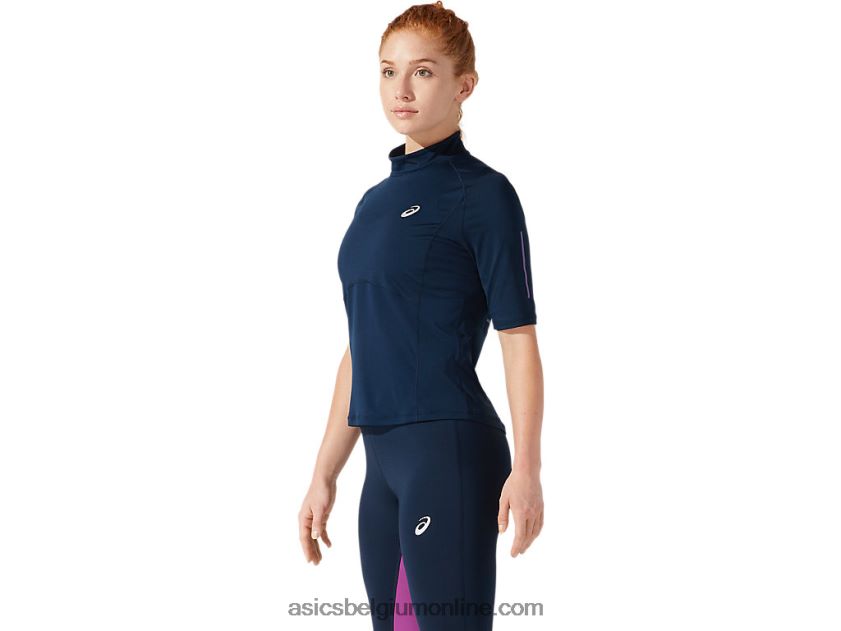 zichtbaarheid top met korte mouwen voor dames V6HXR24064 frans blauw Asics