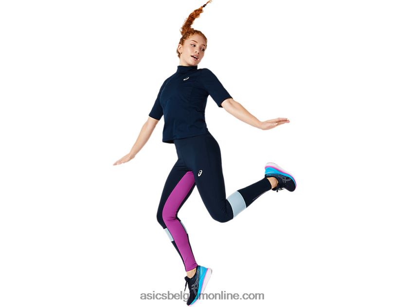 zichtbaarheid top met korte mouwen voor dames V6HXR24064 frans blauw Asics