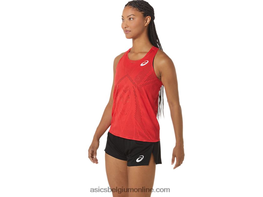Actibreeze jacquard singlet voor dames V6HXR22341 elektrisch rood Asics