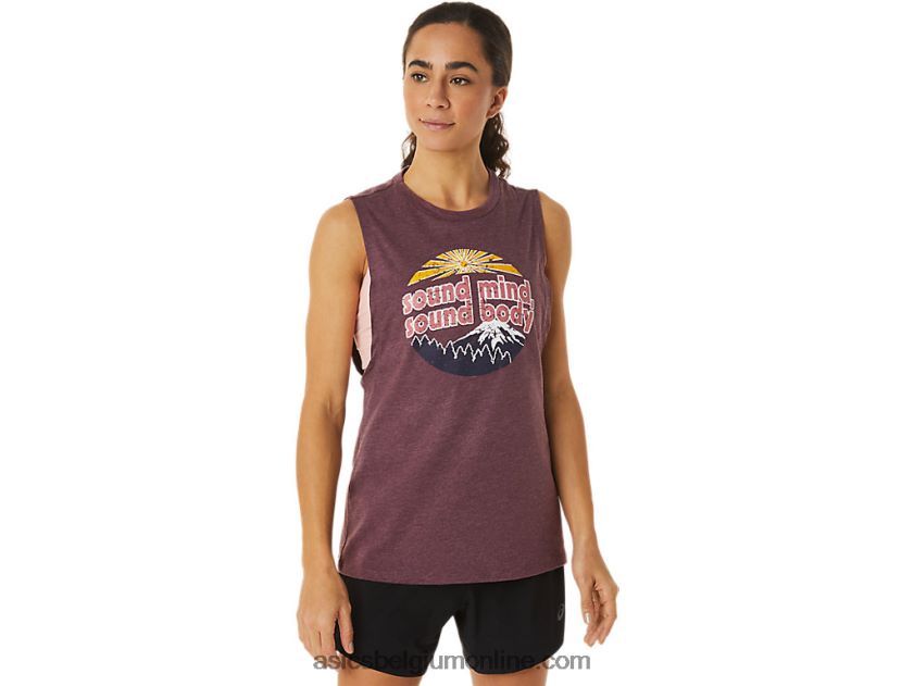 Mountain Muscle-tanktop voor dames V6HXR22832 diepe marsheide Asics