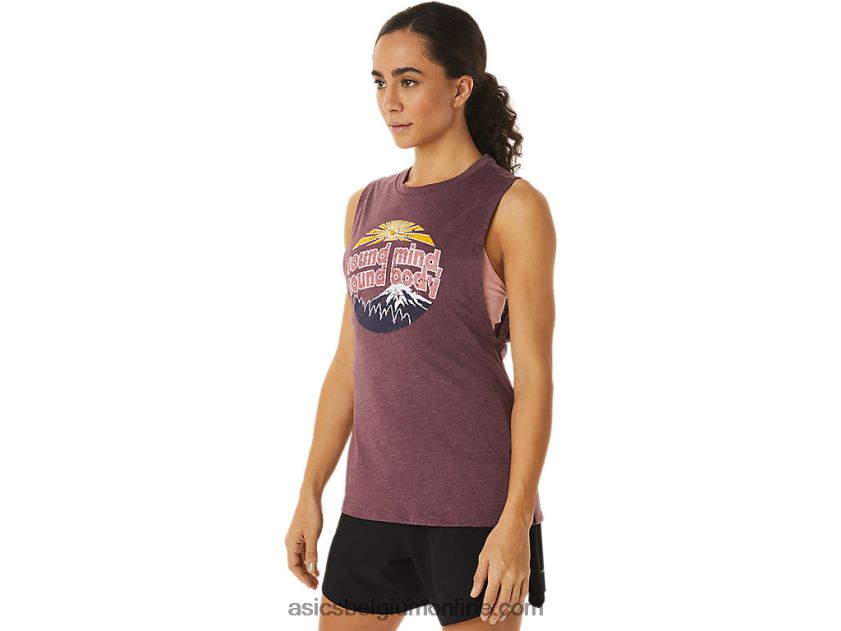 Mountain Muscle-tanktop voor dames V6HXR22832 diepe marsheide Asics