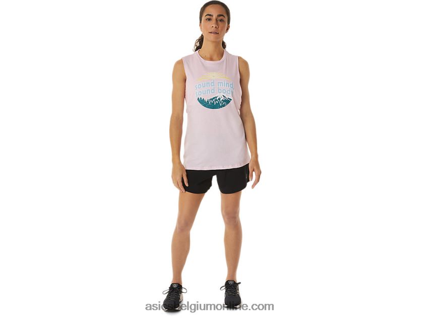 Mountain Muscle-tanktop voor dames V6HXR22833 roze zout Asics