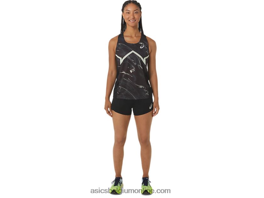cj-line light singlet voor dames V6HXR22347 performance zwart/fluistergroen Asics