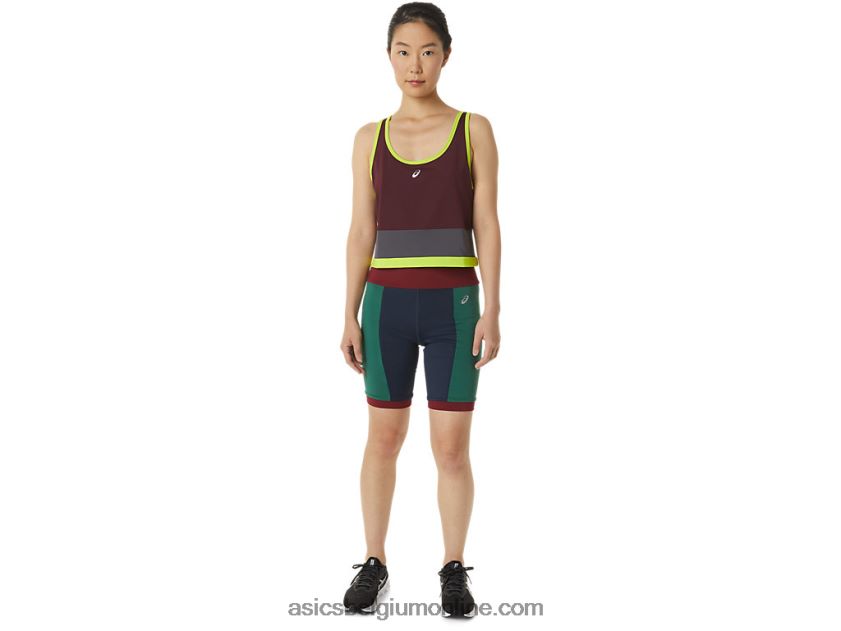 dames de nieuwe sterke hergebruikte tank V6HXR23367 kastanjebruin/staalgrijs Asics
