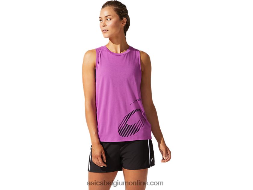 grafische core-tanktop voor dames V6HXR24059 digitale druif Asics
