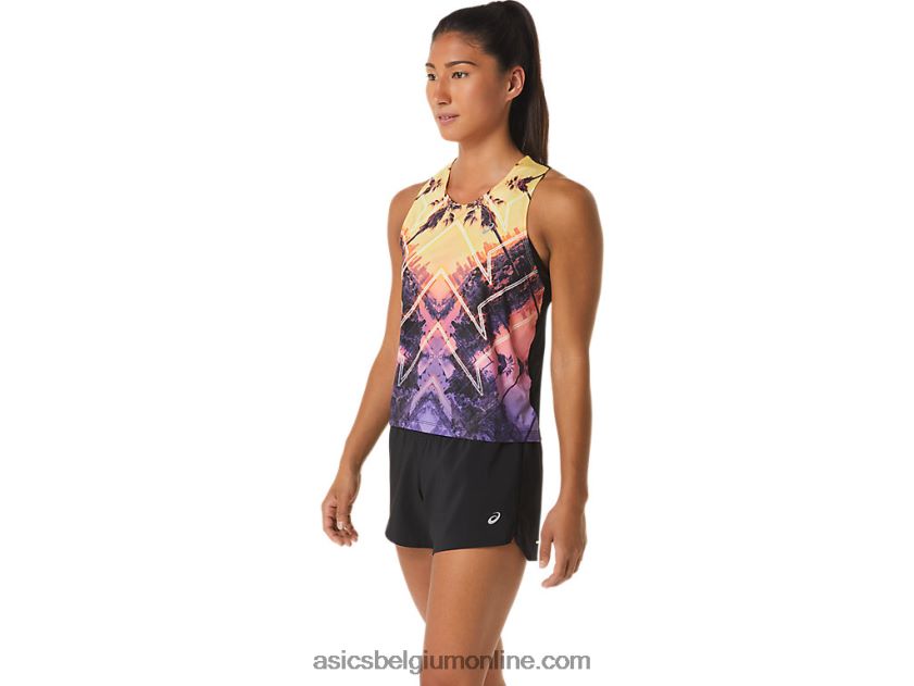 marathontank voor dames V6HXR22316 lichtoranje/oranje pop/amethist Asics