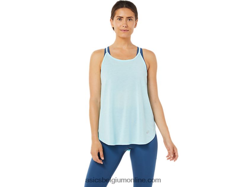 mouwloze top met split voor dames V6HXR23364 Helder blauw Asics