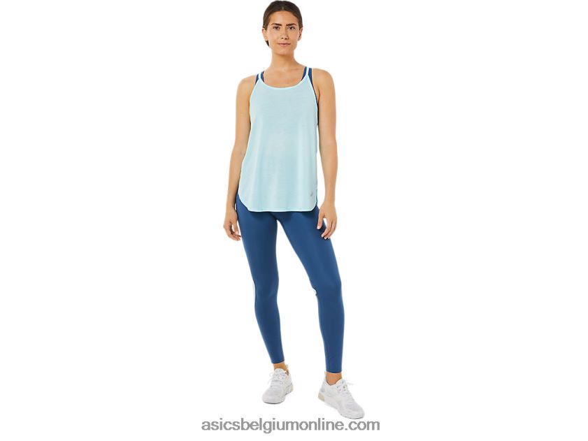 mouwloze top met split voor dames V6HXR23364 Helder blauw Asics