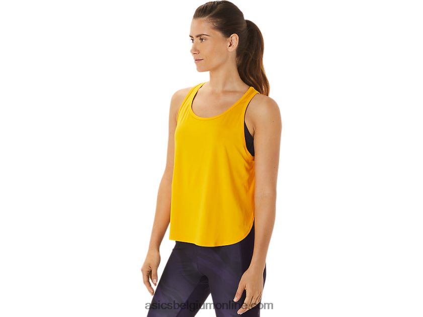 mouwloze top met zijsplitten voor dames V6HXR22932 zonnebloem Asics