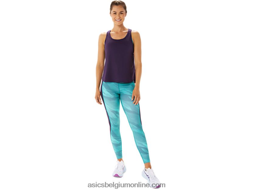 mouwloze top met zijsplitten voor dames V6HXR22934 nacht schaduw Asics