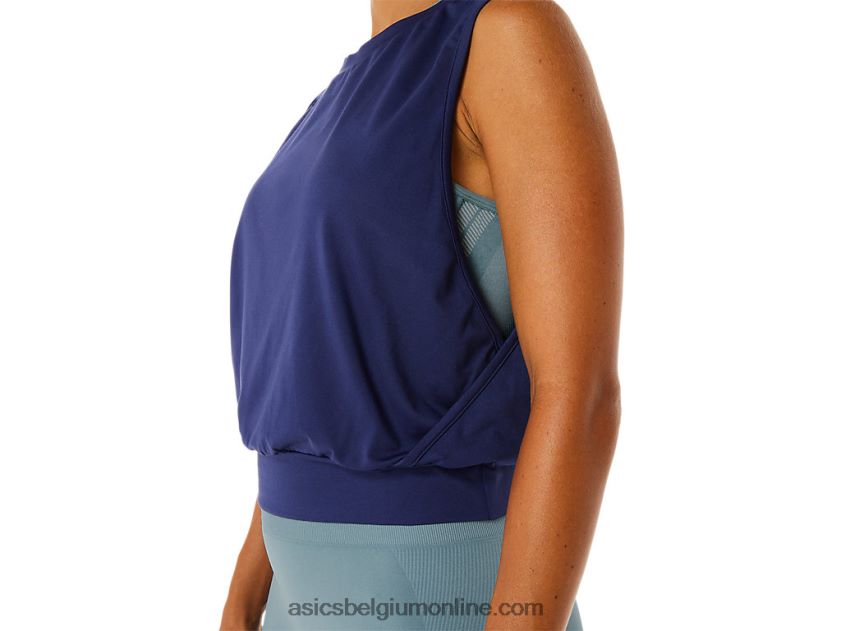 mouwloze top van nagino flex voor dames V6HXR22145 Indigo blauw Asics