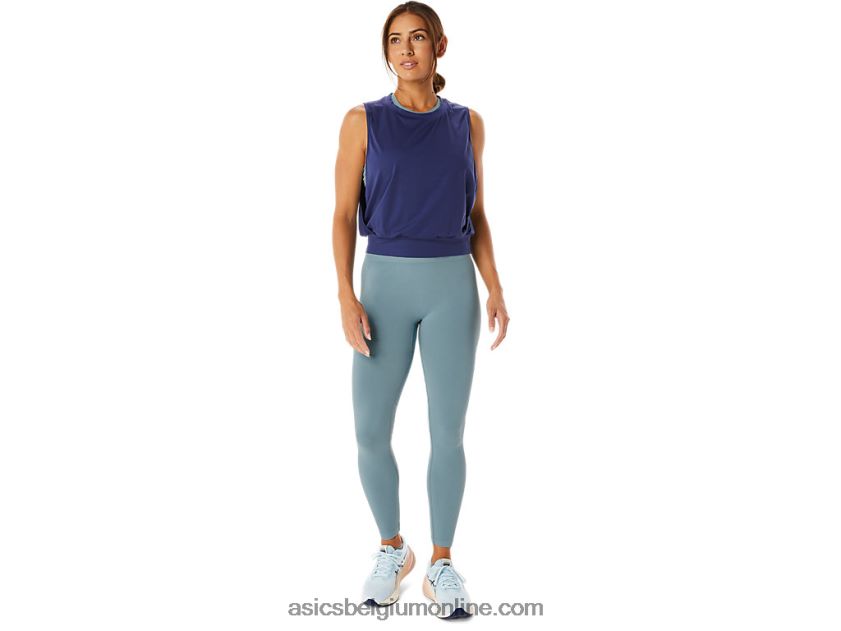 mouwloze top van nagino flex voor dames V6HXR22145 Indigo blauw Asics