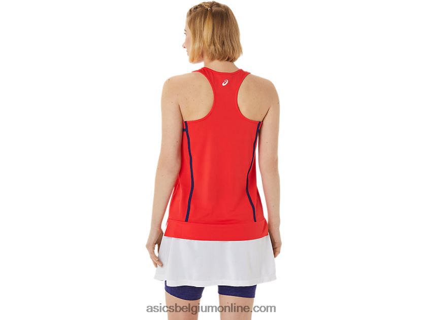 nieuwe sterke 92-tank voor dames V6HXR23060 rode waarschuwing/duik blauw Asics
