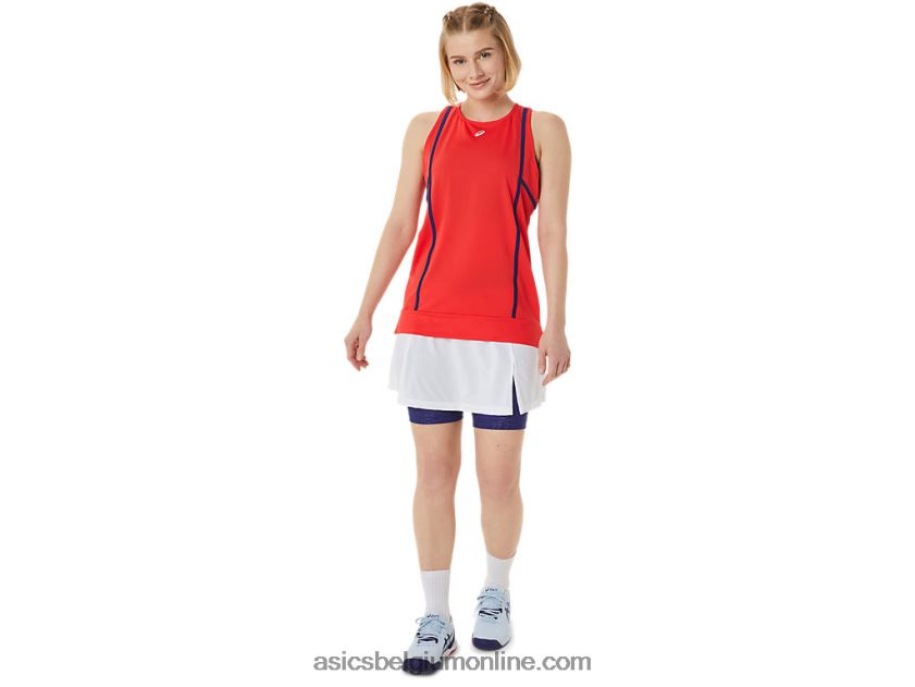 nieuwe sterke 92-tank voor dames V6HXR23060 rode waarschuwing/duik blauw Asics