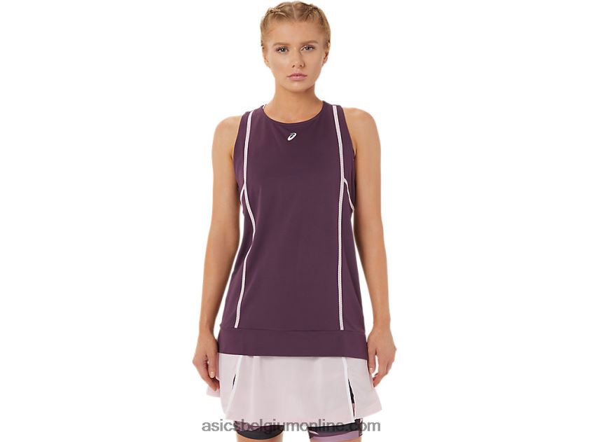 nieuwe sterke 92-tank voor dames V6HXR23284 diep pruim/nauwelijks rose Asics