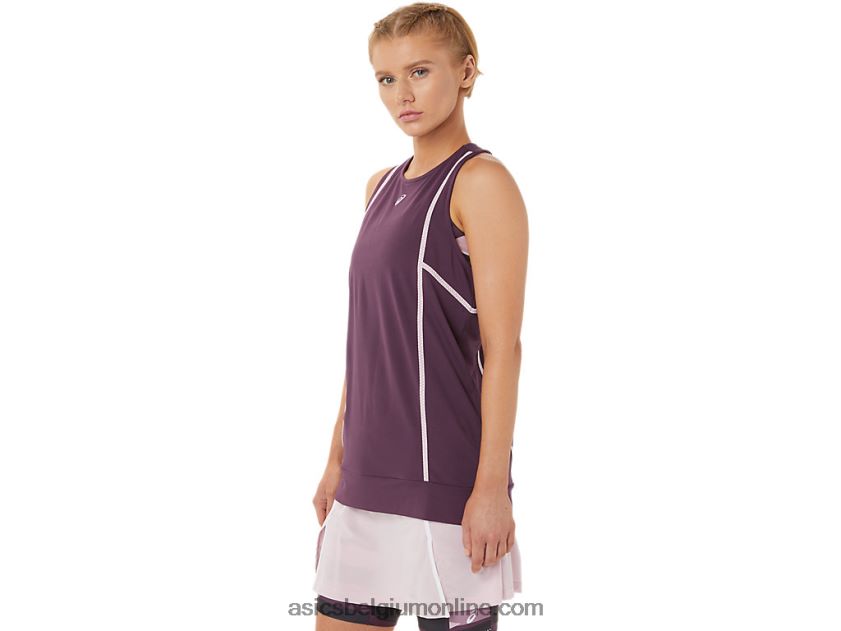 nieuwe sterke 92-tank voor dames V6HXR23284 diep pruim/nauwelijks rose Asics