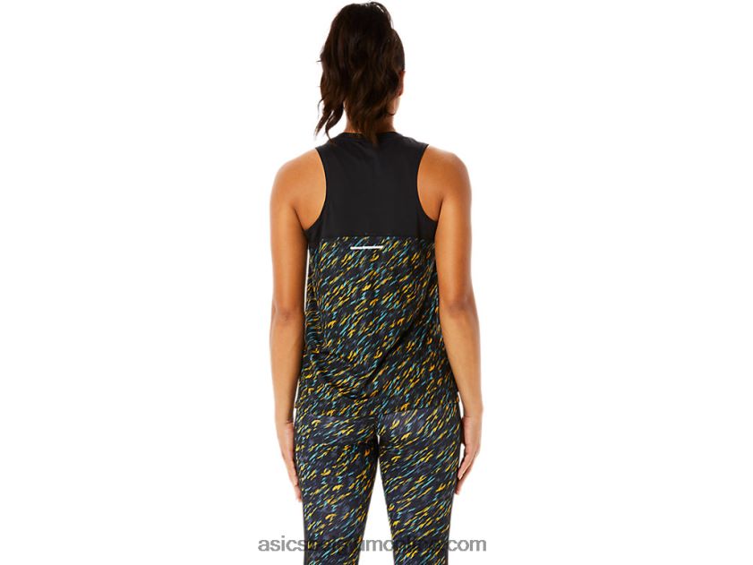 pr lyte run-tanktop voor dames V6HXR23386 nachtschaduw/salie print Asics