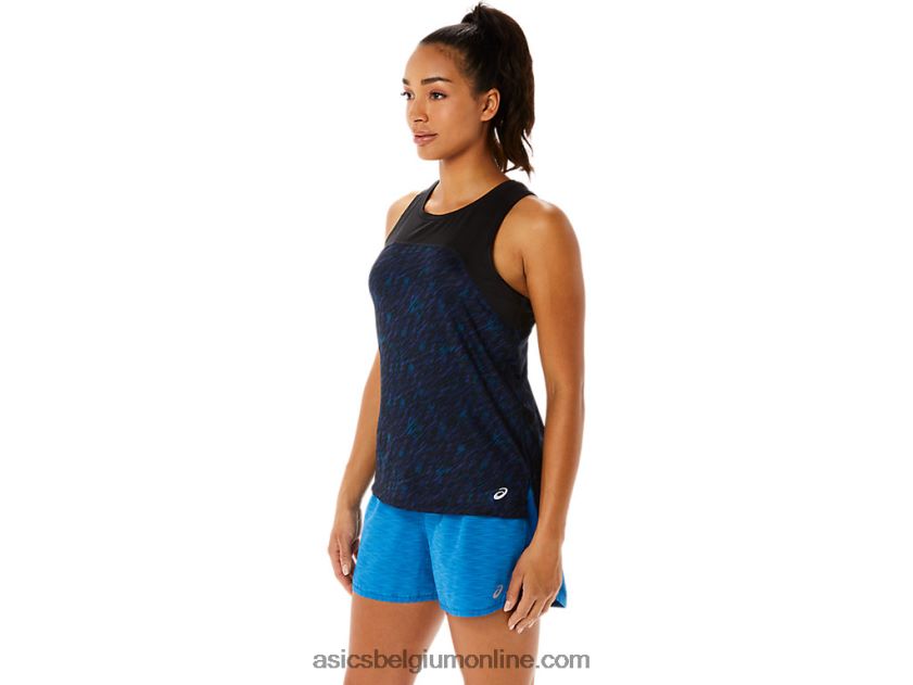 pr lyte run-tanktop voor dames V6HXR23486 nachtschaduw/lake drive print Asics