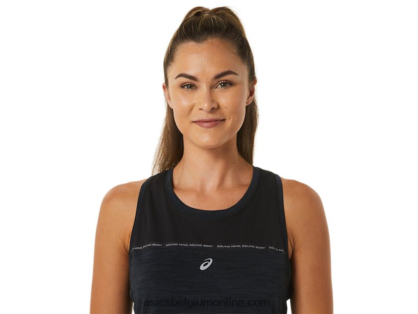 racetank voor dames V6HXR22492 performance zwart/houtskoolgrijs Asics