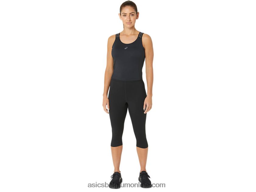 sana cropped tanktop voor dames V6HXR22357 prestatie zwart Asics