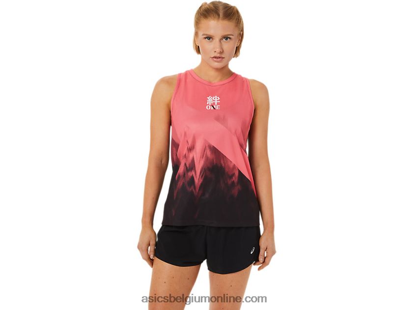 singlet voor dames V6HXR23650 gloeiend koraal Asics