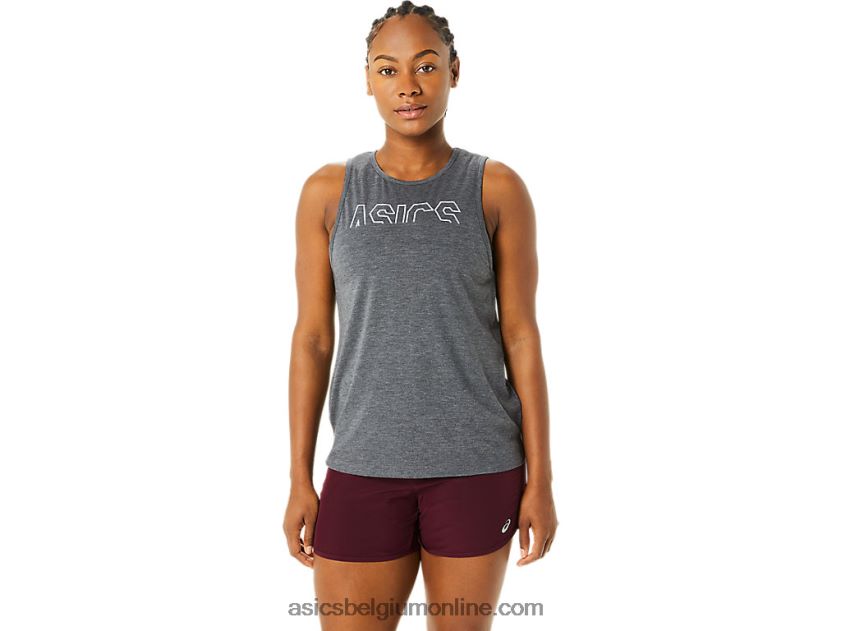 spiertank voor dames V6HXR23693 donkergrijze heide/nevel Asics