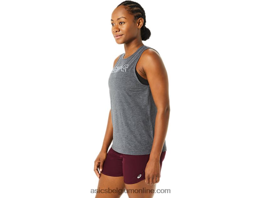 spiertank voor dames V6HXR23693 donkergrijze heide/nevel Asics