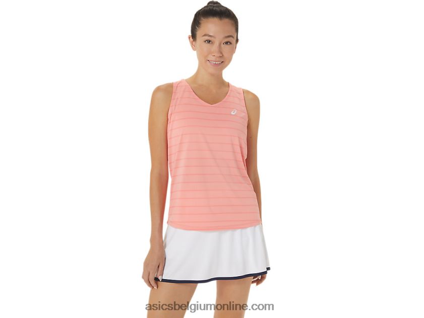 tanktop met strepen voor dames V6HXR22507 guave Asics
