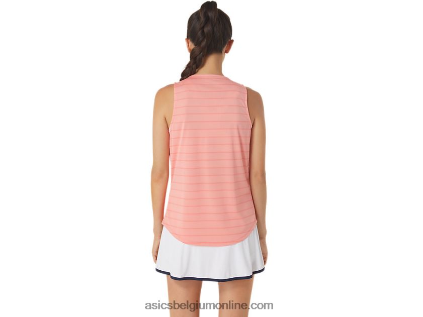 tanktop met strepen voor dames V6HXR22507 guave Asics