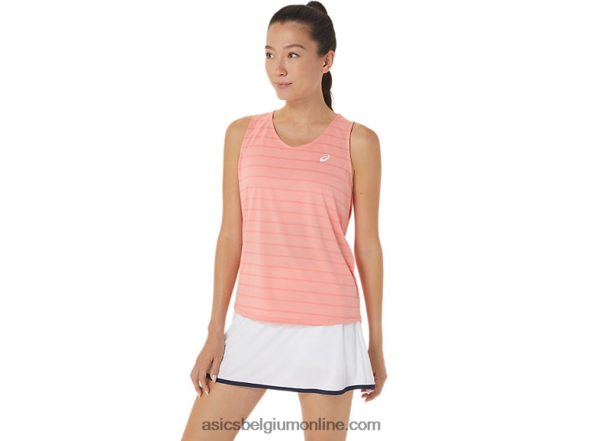 tanktop met strepen voor dames V6HXR22507 guave Asics