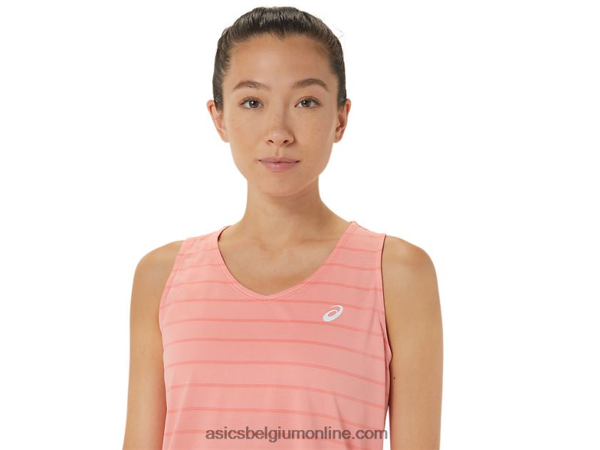 tanktop met strepen voor dames V6HXR22507 guave Asics