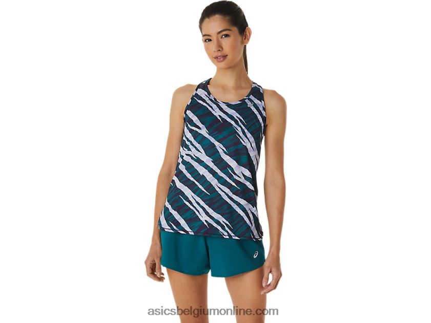 tanktop met wilde camouflage voor dames V6HXR23027 nachtschaduw/fluweel grenen Asics