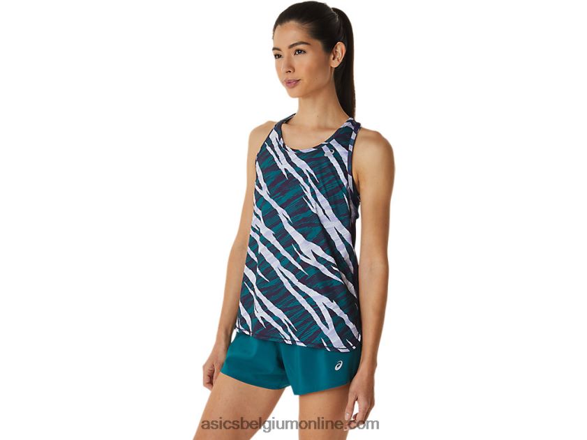 tanktop met wilde camouflage voor dames V6HXR23027 nachtschaduw/fluweel grenen Asics