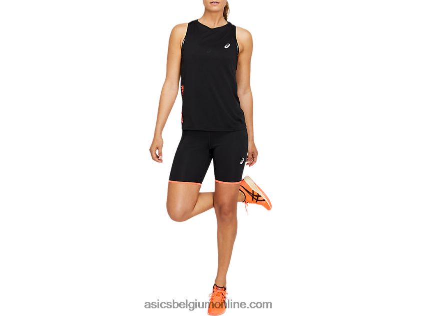 toekomstige tokyo-tanktop voor dames V6HXR24130 prestatie zwart/zonsopgang rood Asics