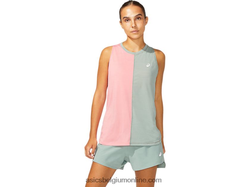 tokyo-tanktop voor dames V6HXR23961 leigrijs/perzik bloemblaadje Asics