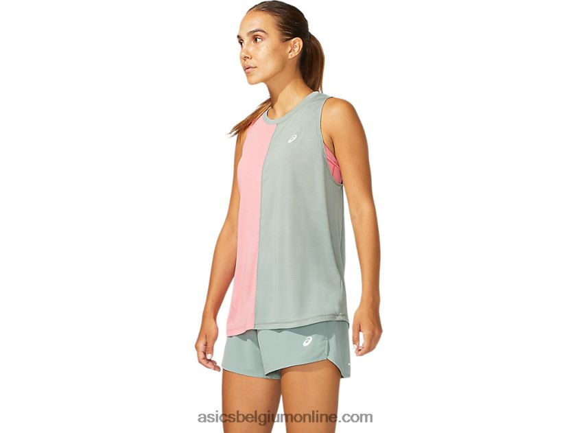 tokyo-tanktop voor dames V6HXR23961 leigrijs/perzik bloemblaadje Asics